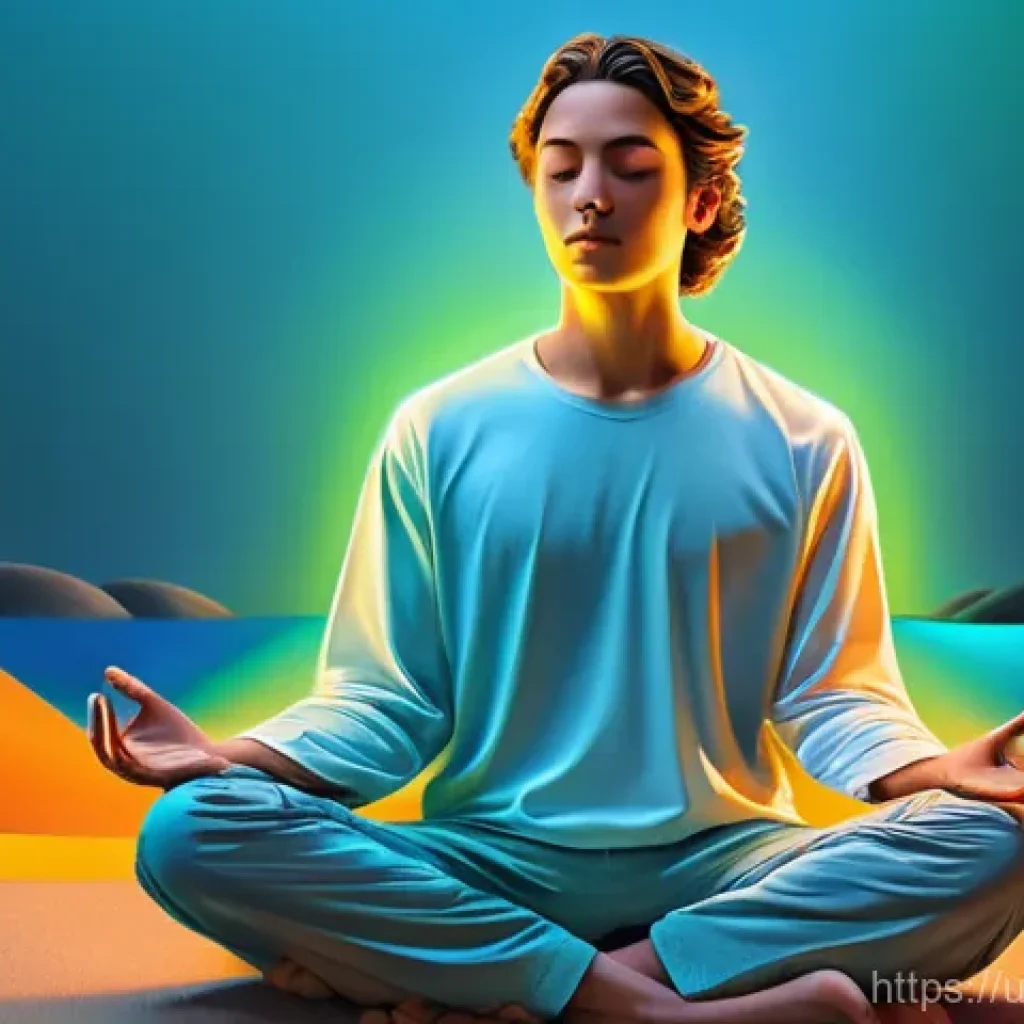 뇌파 조절을 통한 스트레스 해소 방법 - **Prompt 1: "Mindscape of Focus and Calm"**
A vibrant, illustrative image depicting a person's j...
