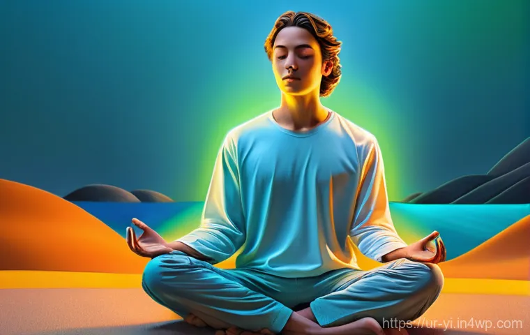 뇌파 조절을 통한 스트레스 해소 방법 - **Prompt 1: "Mindscape of Focus and Calm"**
A vibrant, illustrative image depicting a person's j...